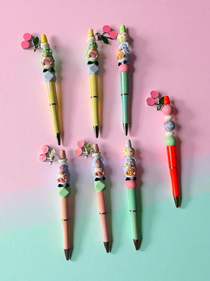 Cute Character Pen Kawaii Pastel Ballpoint Pen Adorable Writing Pen with Charm Fun Stationery Gift for Her Sold Separately
