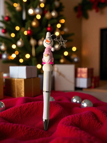 Cute Christmas Pen Holiday Snowman Santa Pens Festive Ballpoint Pen Kawaii Christmas Stationery Gift Sold Separately
