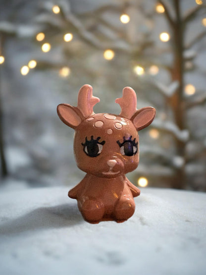 Ceramic Christmas Figures Hand-Painted Holiday Figurines Snowman, Reindeer, Gnome, Nutcracker, Christmas Tree Festive Home Decor