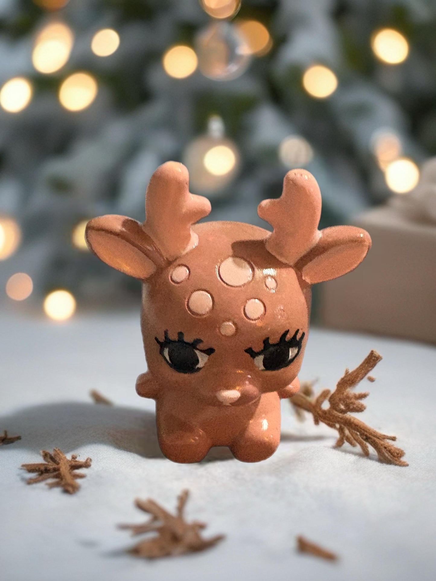 Ceramic Christmas Figures Hand-Painted Holiday Figurines Snowman, Reindeer, Gnome, Nutcracker, Christmas Tree Festive Home Decor