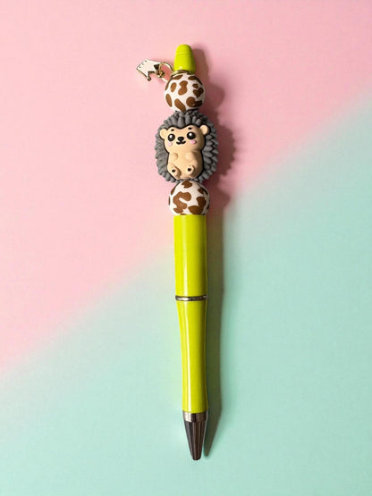 Cute Hedgehog Pen Kawaii Animal black Ballpoint Pen Adorable Hedgehog Stationery Gift Cute Writing black Pen Sold Separately