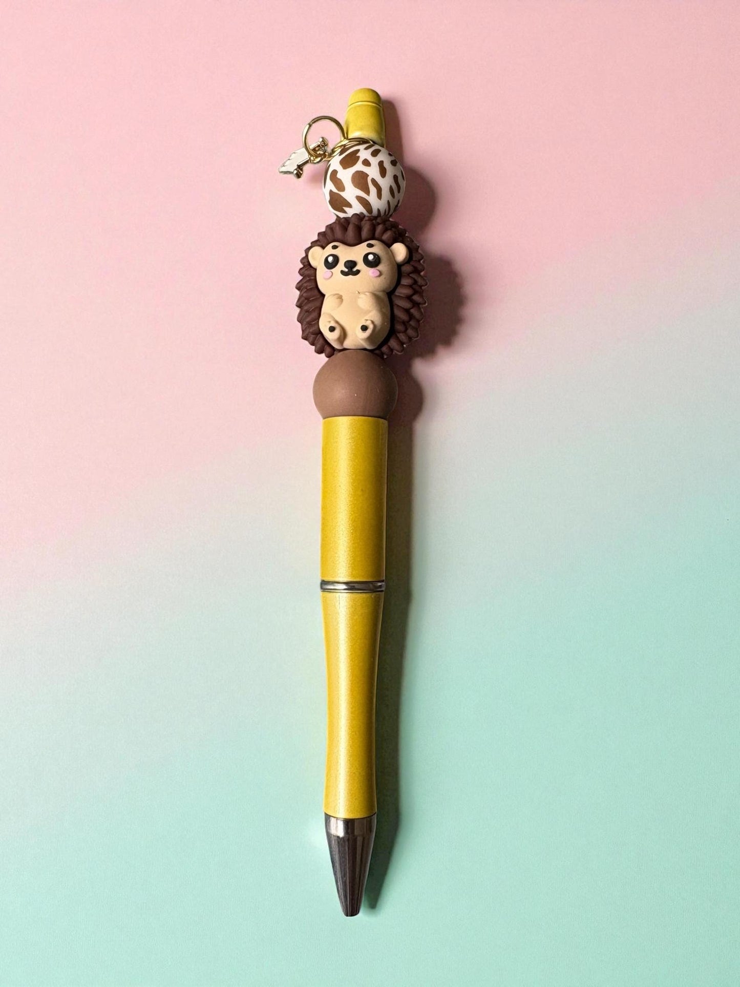 Cute Hedgehog Pen Kawaii Animal black Ballpoint Pen Adorable Hedgehog Stationery Gift Cute Writing black Pen Sold Separately