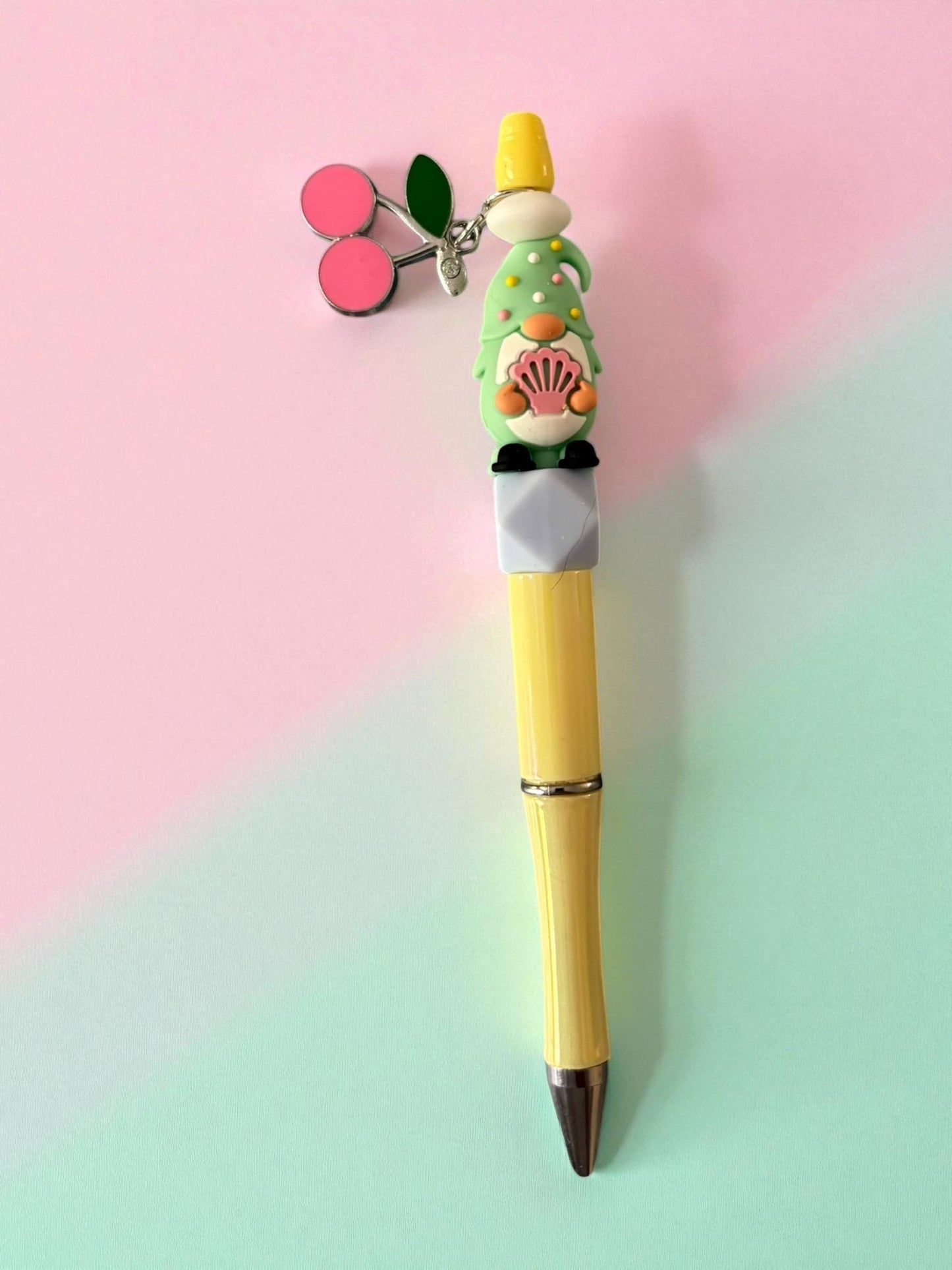 Cute Character Pen Kawaii Pastel Ballpoint Pen Adorable Writing Pen with Charm Fun Stationery Gift for Her Sold Separately