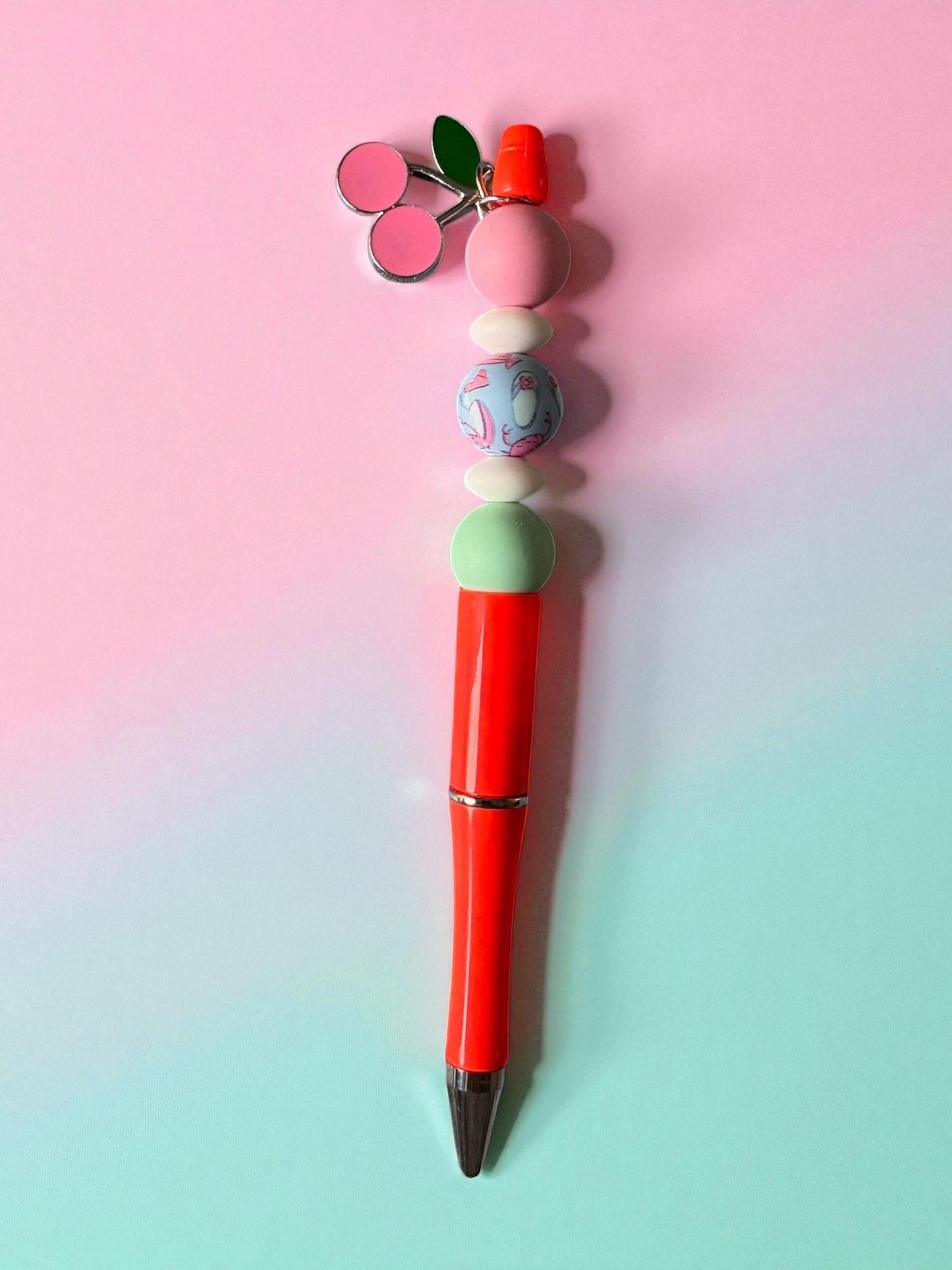 Cute Character Pen Kawaii Pastel Ballpoint Pen Adorable Writing Pen with Charm Fun Stationery Gift for Her Sold Separately
