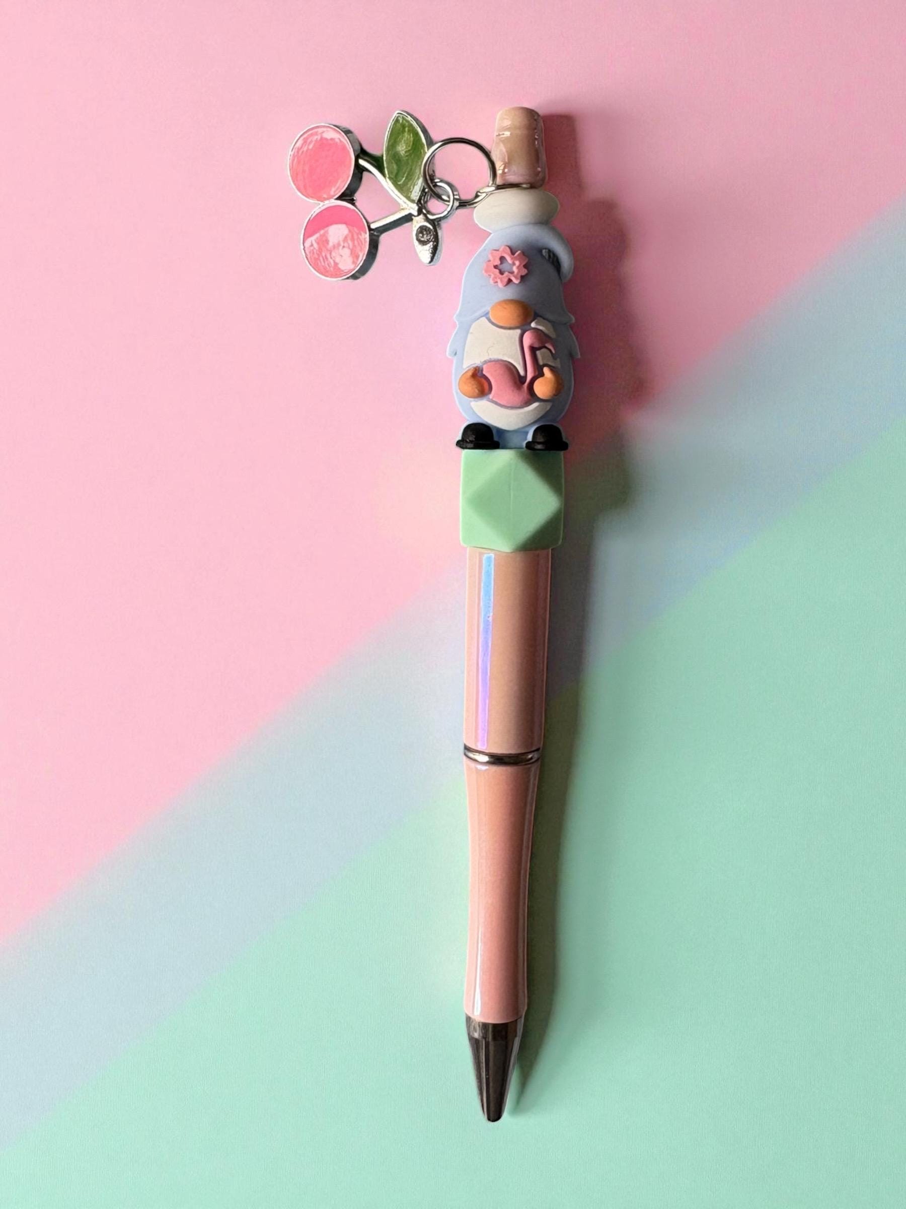 Cute Character Pen Kawaii Pastel Ballpoint Pen Adorable Writing Pen with Charm Fun Stationery Gift for Her Sold Separately