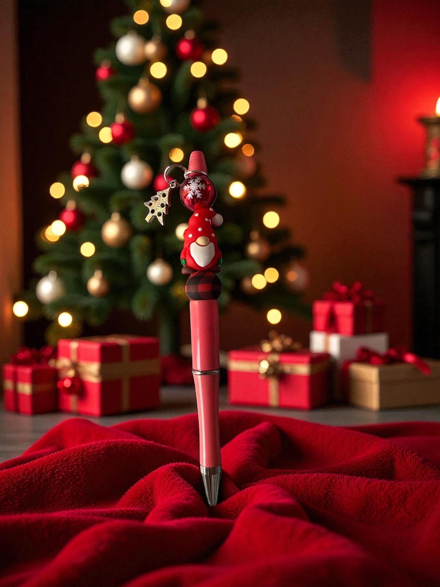 Cute Christmas Pen Holiday Snowman Santa Pens Festive Ballpoint Pen Kawaii Christmas Stationery Gift Sold Separately