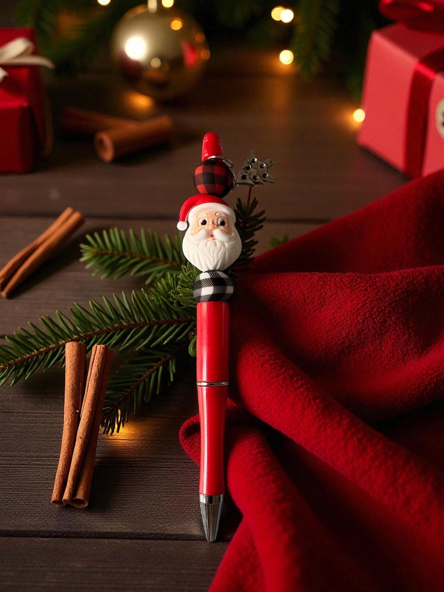 Cute Christmas Pen Holiday Snowman Santa Pens Festive Ballpoint Pen Kawaii Christmas Stationery Gift Sold Separately