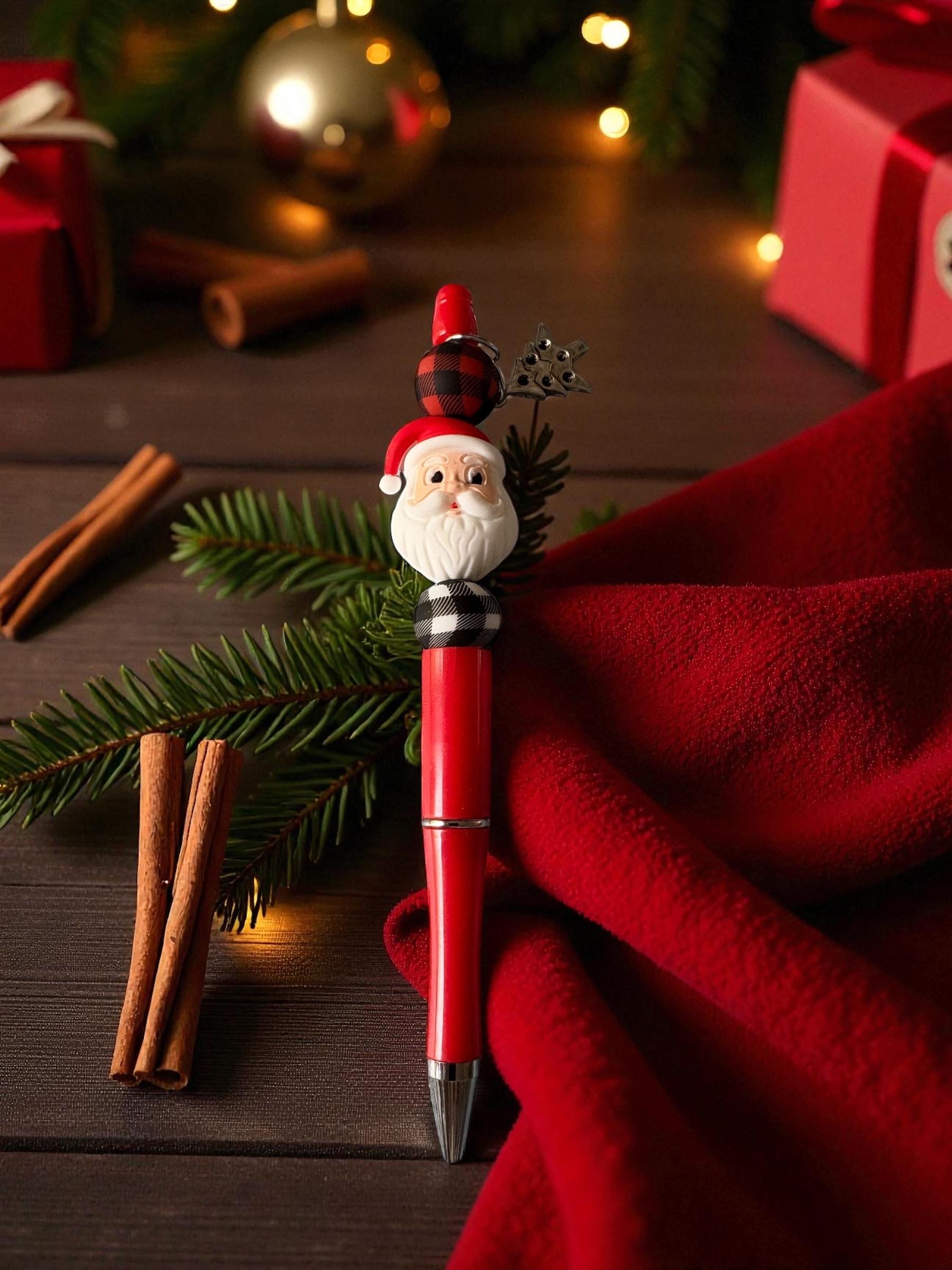 Cute Christmas Pen Holiday Snowman Santa Pens Festive Ballpoint Pen Kawaii Christmas Stationery Gift Sold Separately