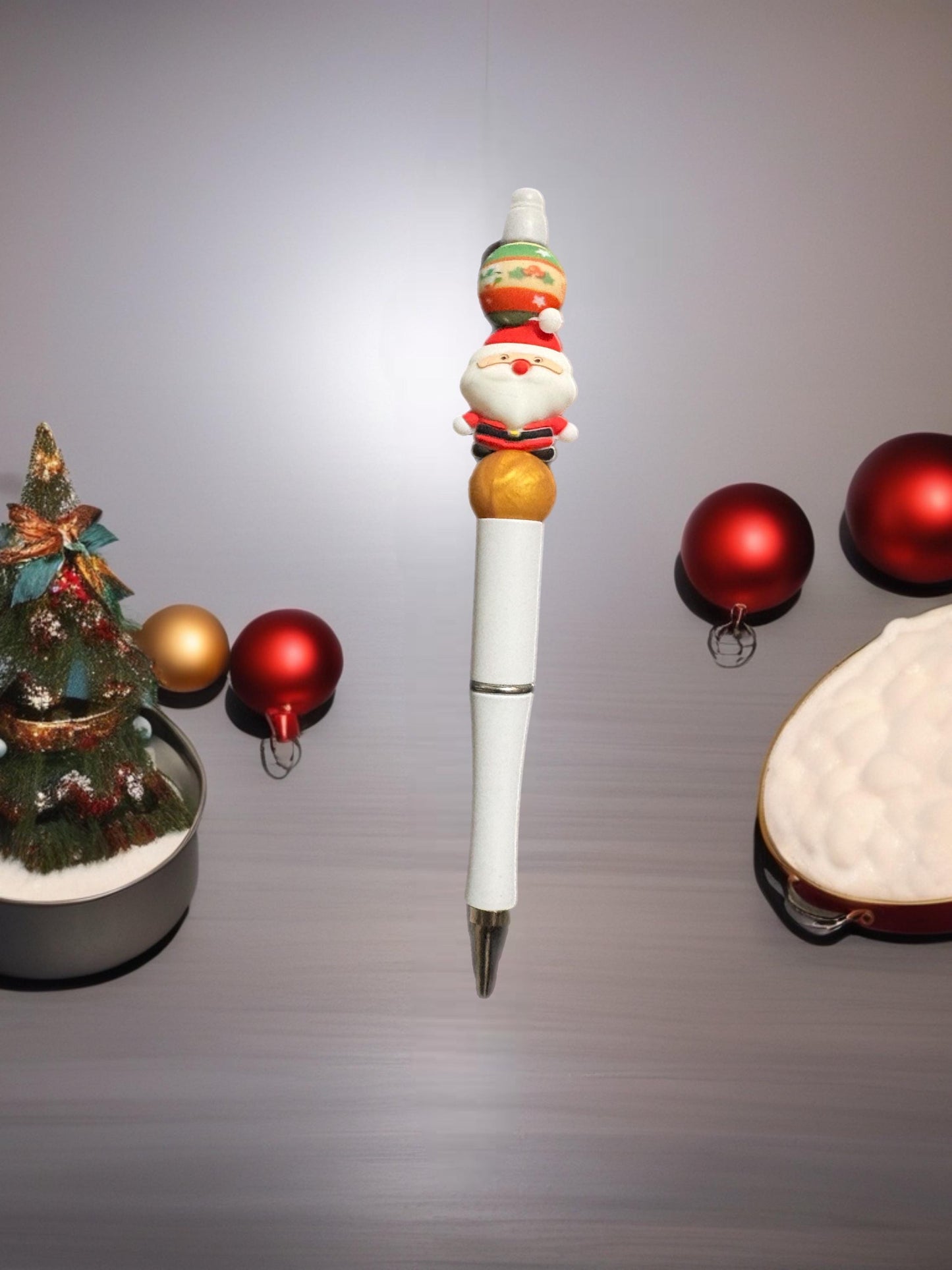 Holiday Christmas Pen gingerbread man Snowman Santa Pens Festive Ballpoint Pen Kawaii Christmas Stationery Gift Sold Separately