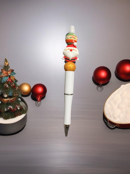 Holiday Christmas Pen gingerbread man Snowman Santa Pens Festive Ballpoint Pen Kawaii Christmas Stationery Gift Sold Separately