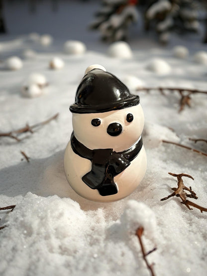 Ceramic Christmas Figures Hand-Painted Holiday Figurines Snowman, Reindeer, Gnome, Nutcracker, Christmas Tree Festive Home Decor