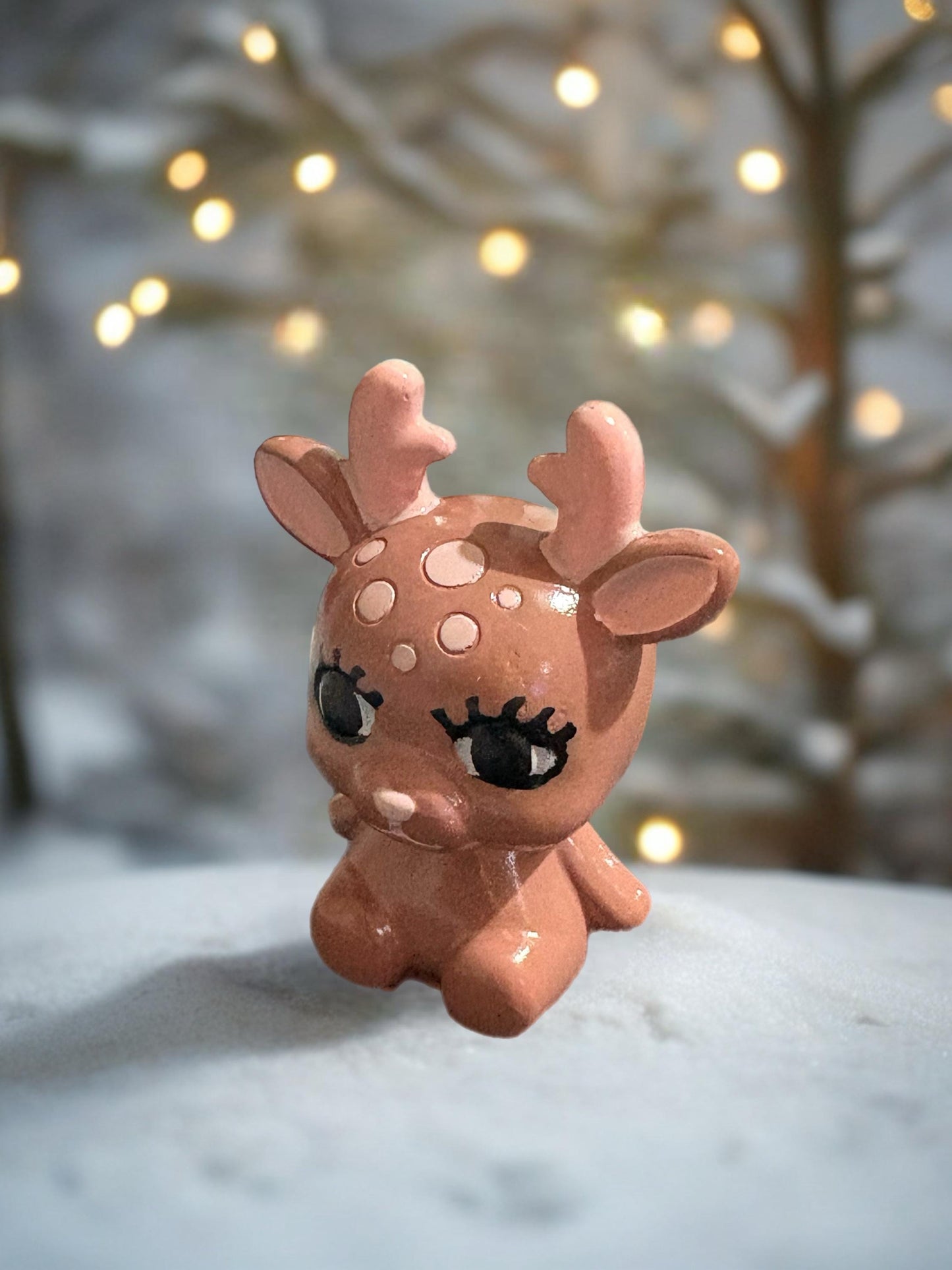 Ceramic Christmas Figures Hand-Painted Holiday Figurines Snowman, Reindeer, Gnome, Nutcracker, Christmas Tree Festive Home Decor