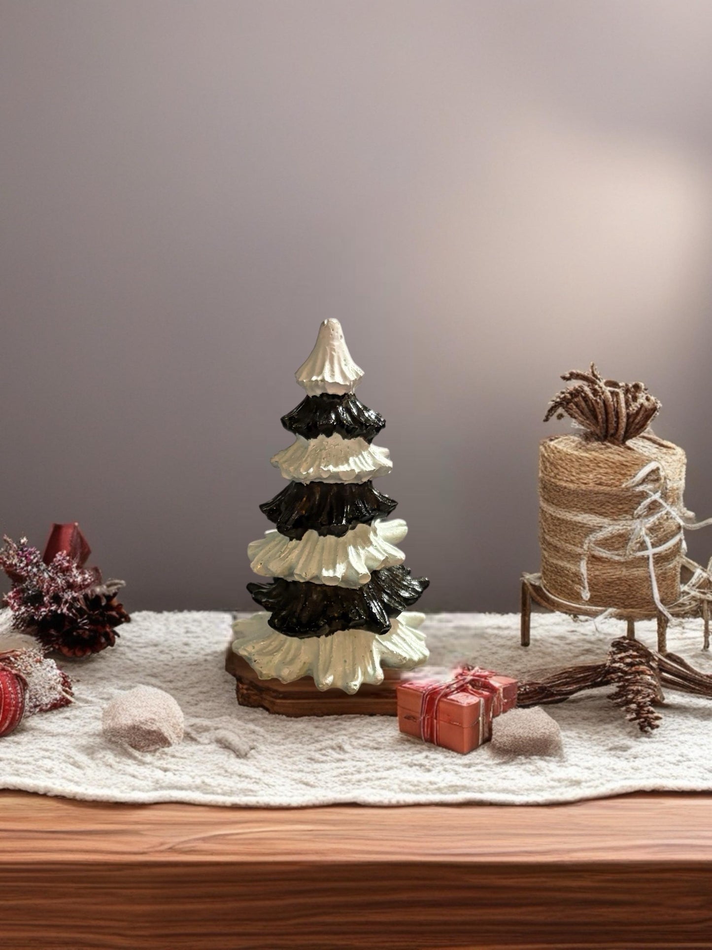 Ceramic Christmas Figures Hand-Painted Holiday Figurines Snowman, Reindeer, Gnome, Nutcracker, Christmas Tree Festive Home Decor